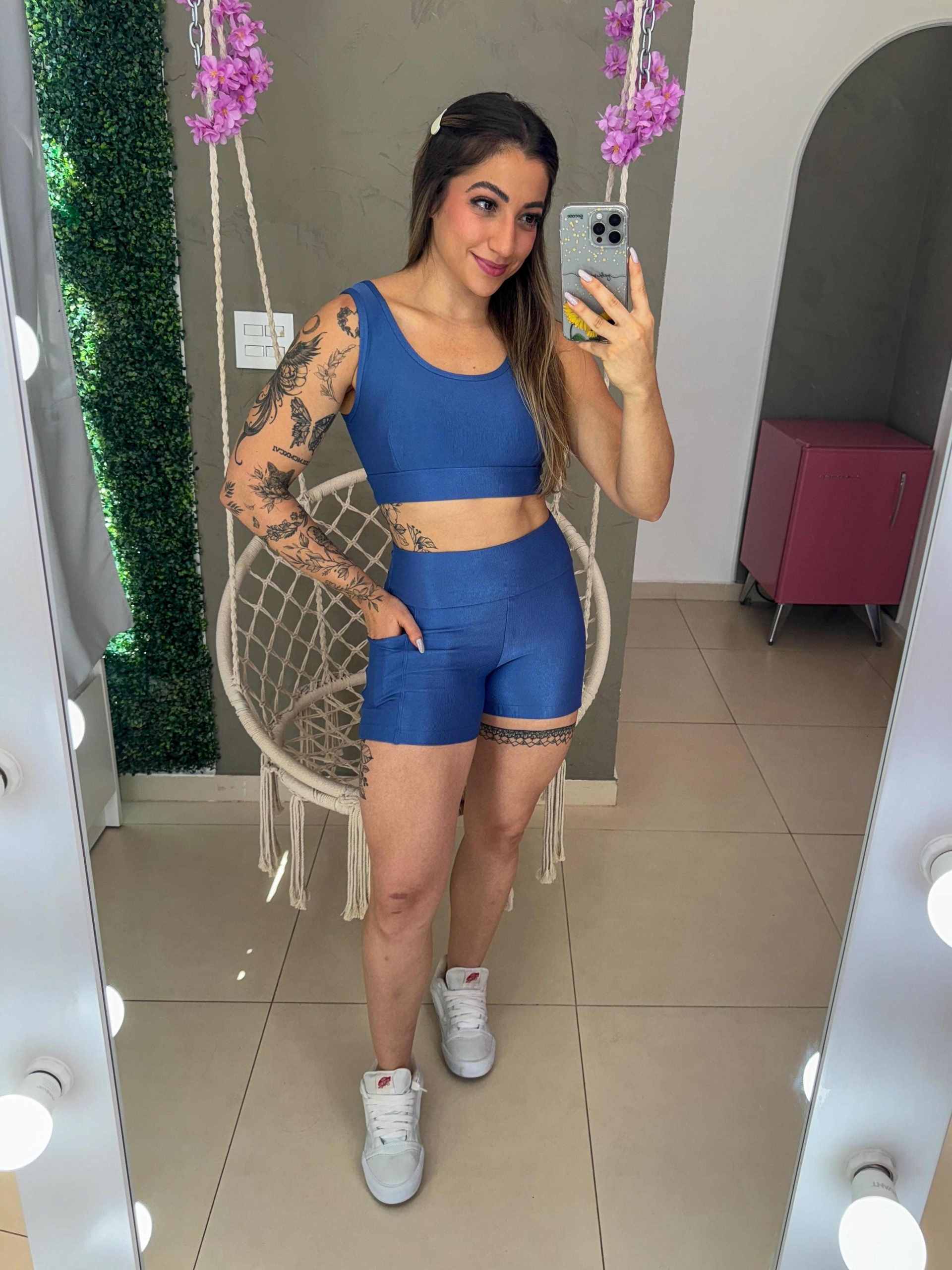 Conjunto short bolso