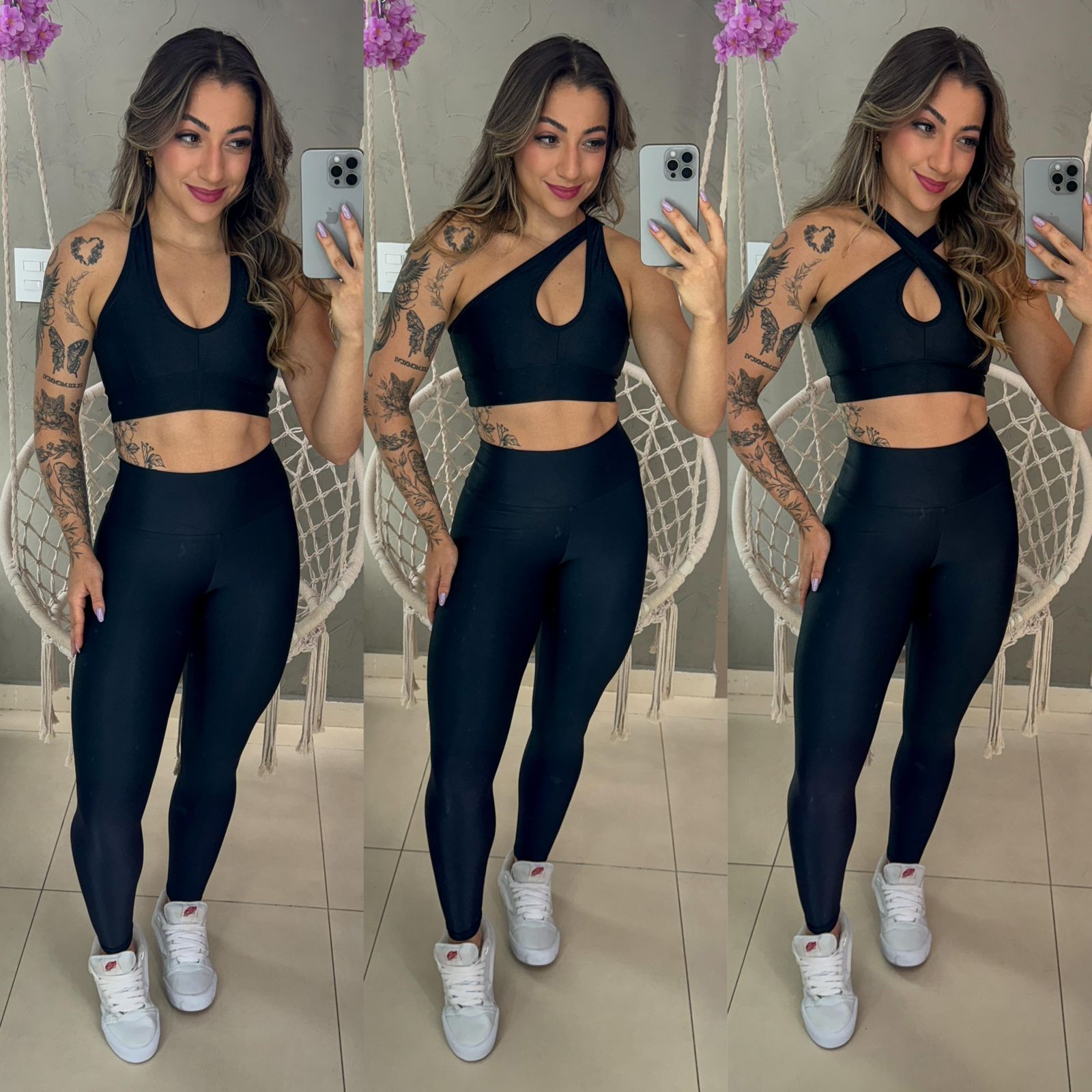 Conjunto legging canelada - top 3 em 1 - Imagem 3