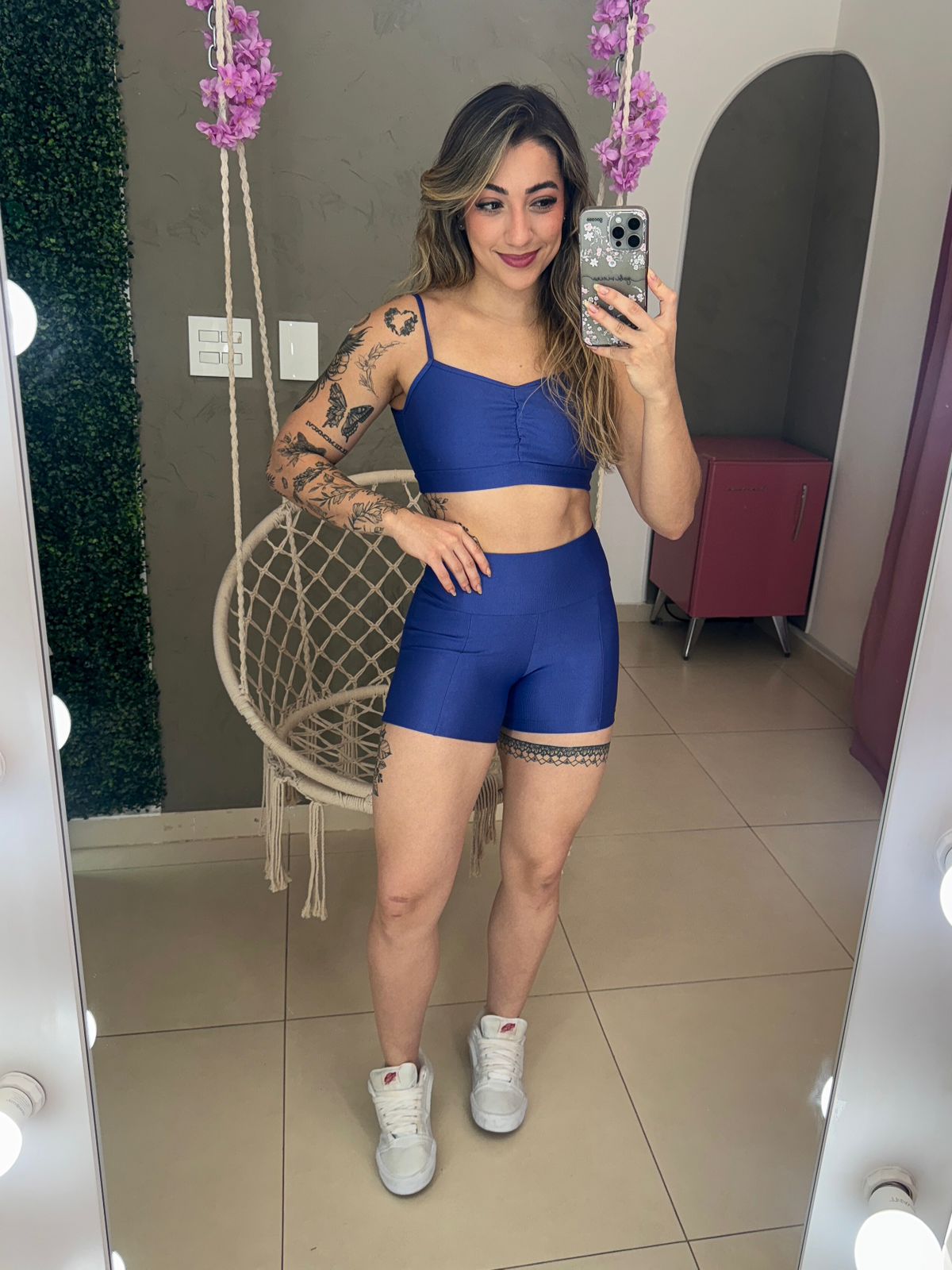 Conjunto short canelado